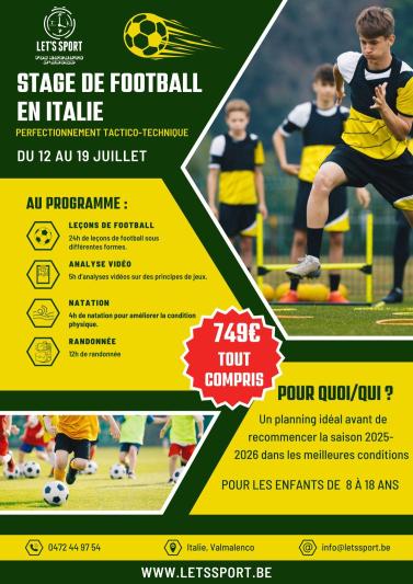 Let's Sport - Stages Football  présentation