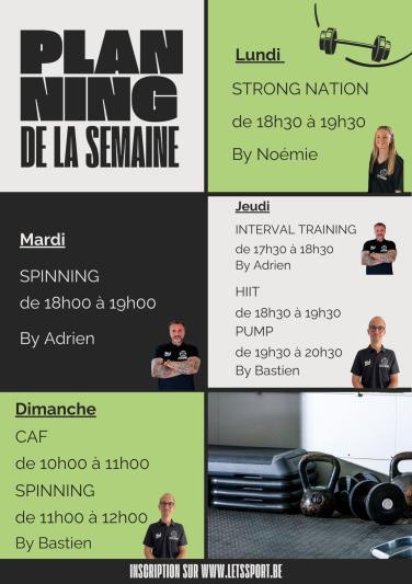 Let's Sport -  GRILLE HORAIRE présentation