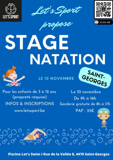 Let's Sport - Stages Journée natation 6-9 ans présentation